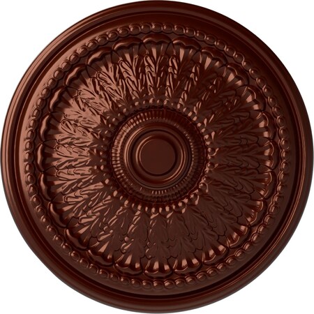 Ekena Millwork Brunswick Ceiling Medallion (Fits Canopies up to 4 1/2"), 27"OD x 2 1/2"P, Antique Copper CM27BRACS